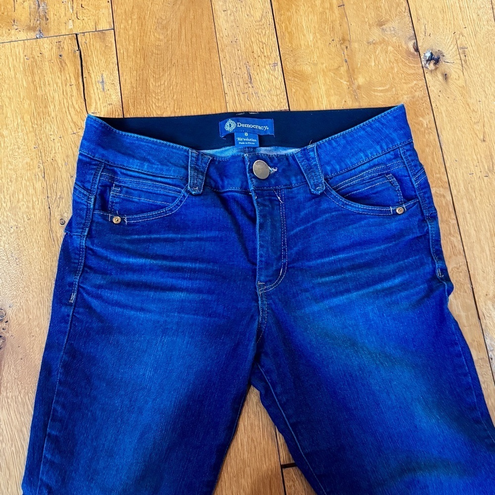 Democracy “Ab”solution blue jeggings woman’s size 8 - Picture 5 of 8